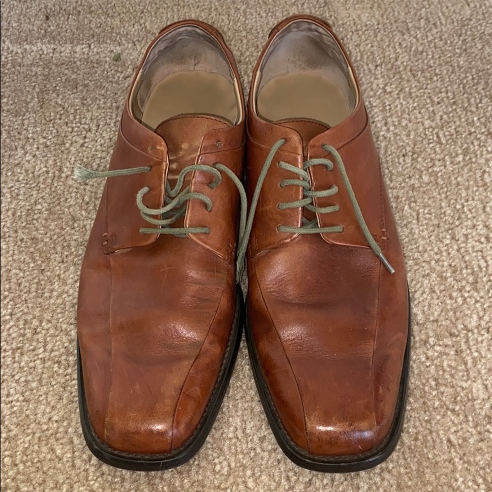 Calvin Klein brown leather shoes size 10